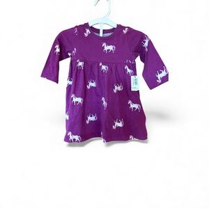 Old Navy Purple Unicorn Kids Dress